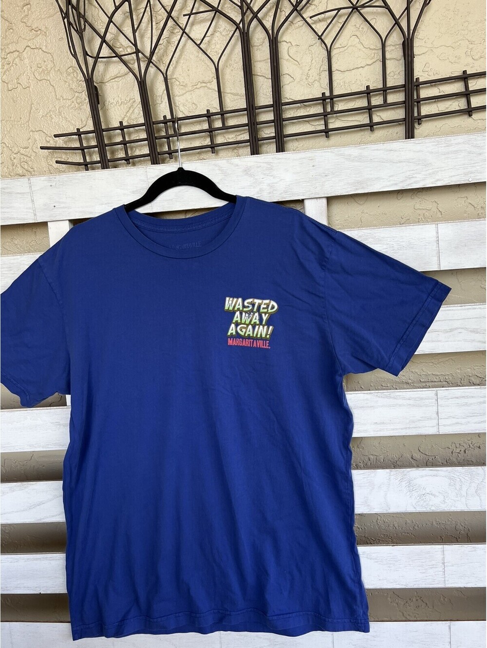 Jimmy Buffett Margaritaville Wasted Away Again! T shirt Blue XL